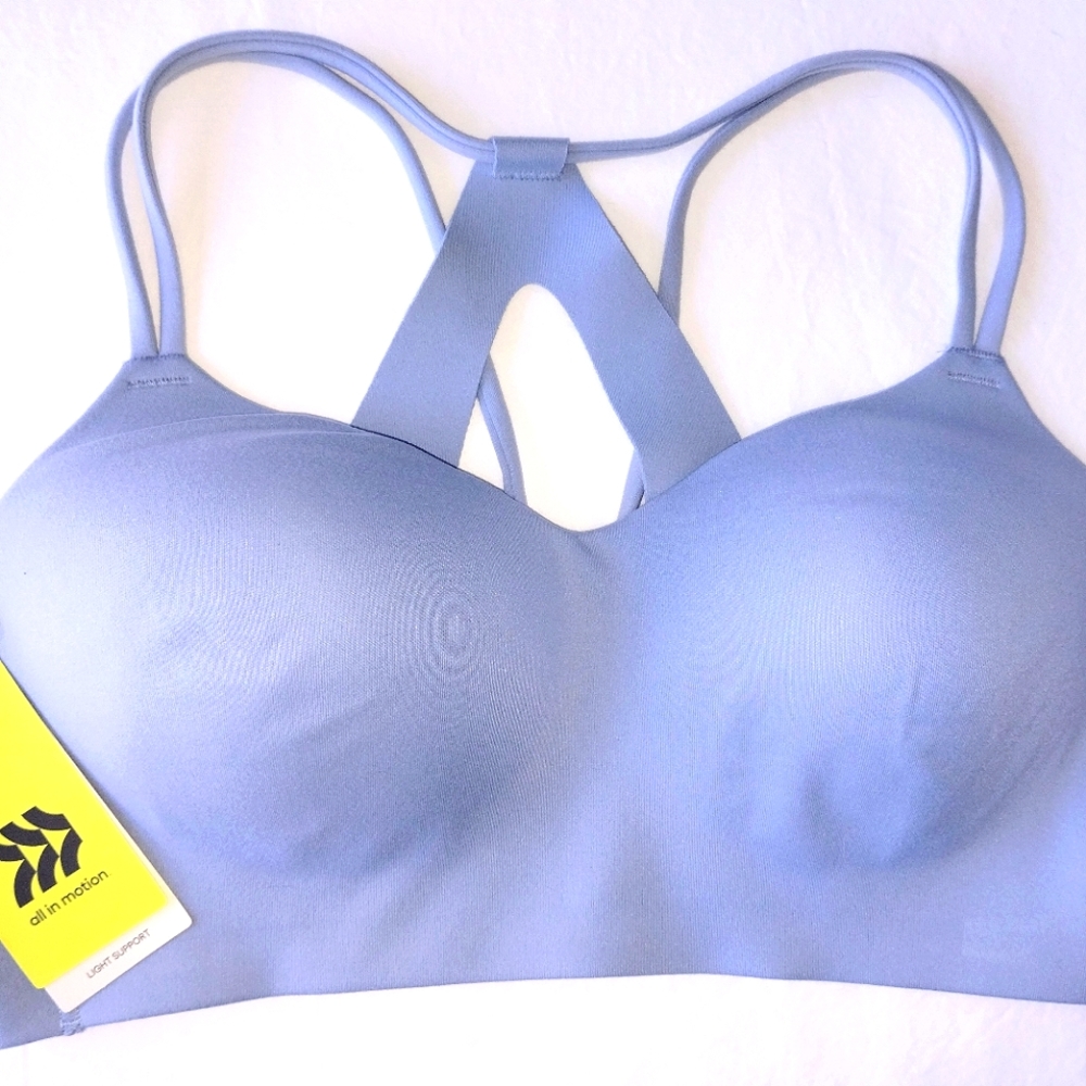 All in Motion Sports Bra Light Support size M Blue